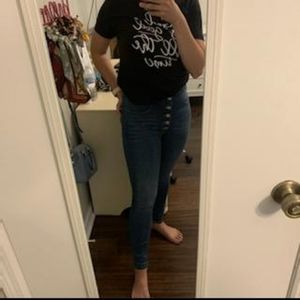 Ankle high-rise express jeans